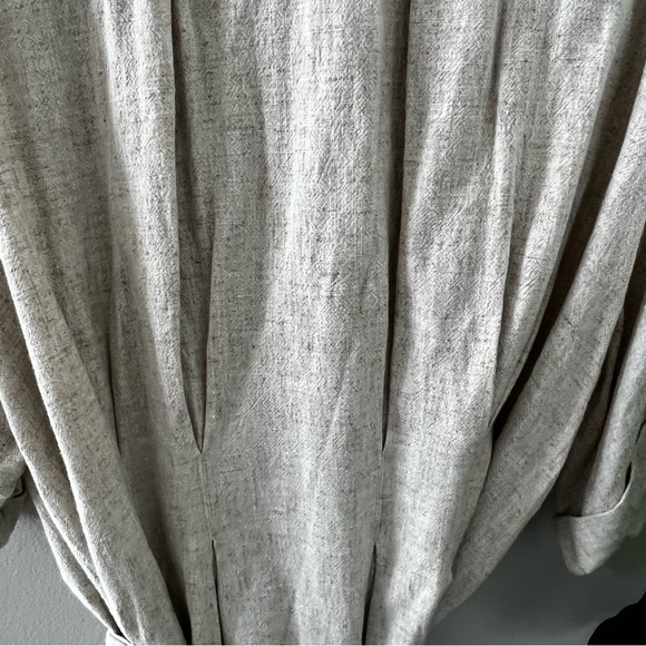 The Lullaby Club Natalie Wrap Dress in Oat - Picture 7 of 9